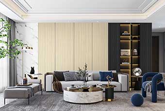 绍兴轻奢风格-客厅